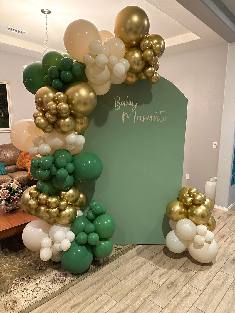 Organic Balloon Garland with Backdrop