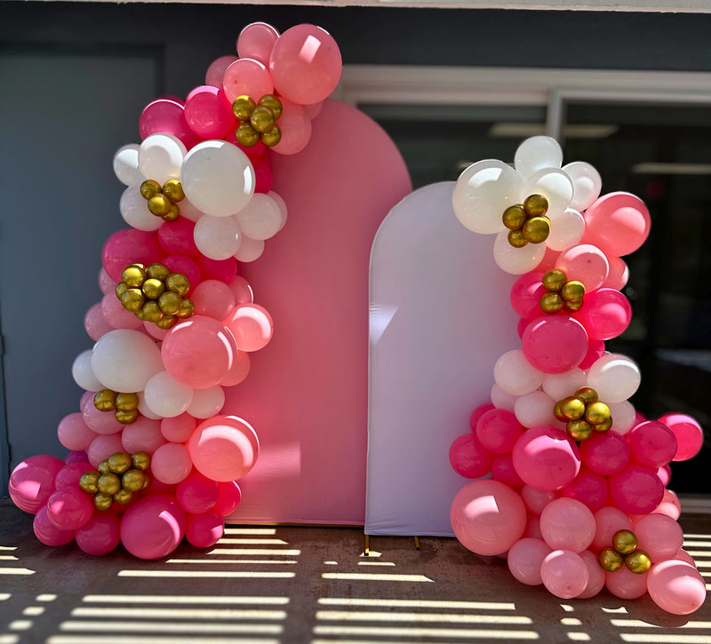 Two Arch Backdrops with Two Garlands