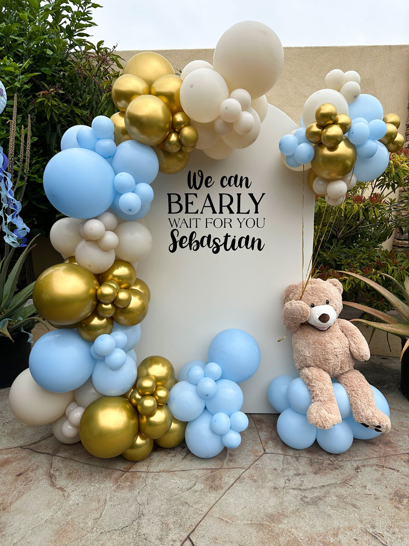 Organic Balloon Garland with Backdrop