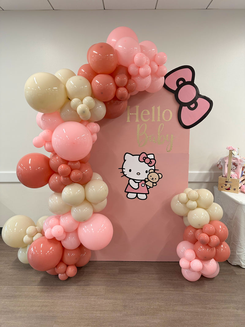 Organic Balloon Garland with Backdrop