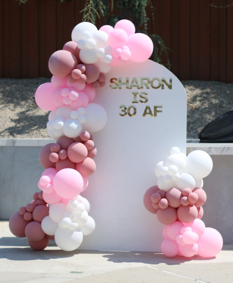 Organic Balloon Garland with Backdrop