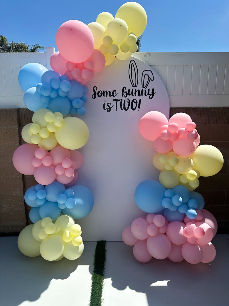 Organic Balloon Garland with Backdrop