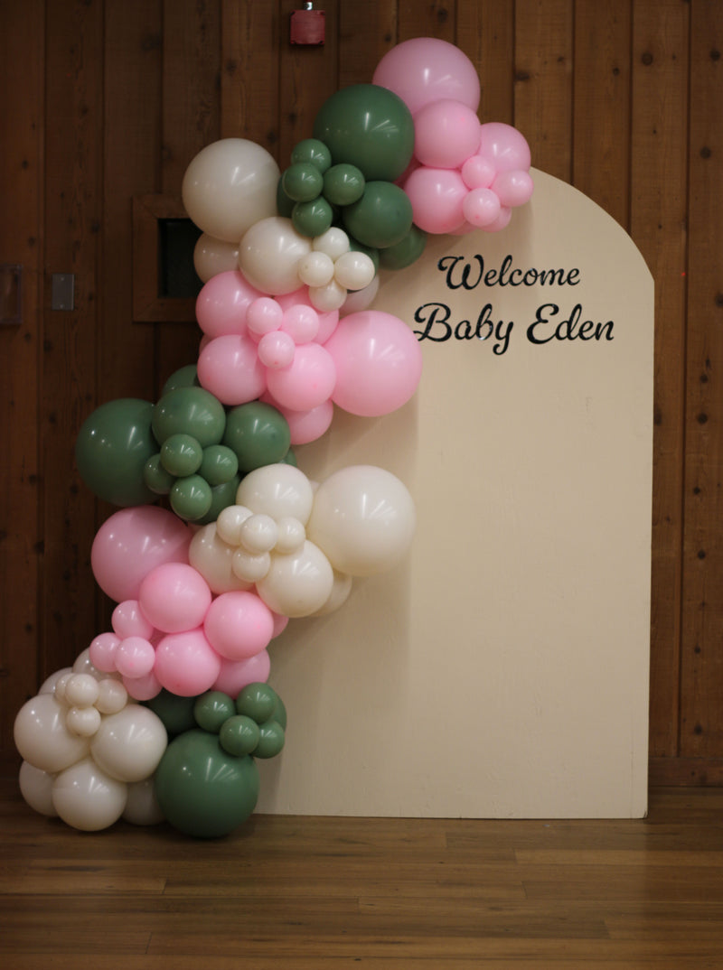 Organic Balloon Garland with Backdrop