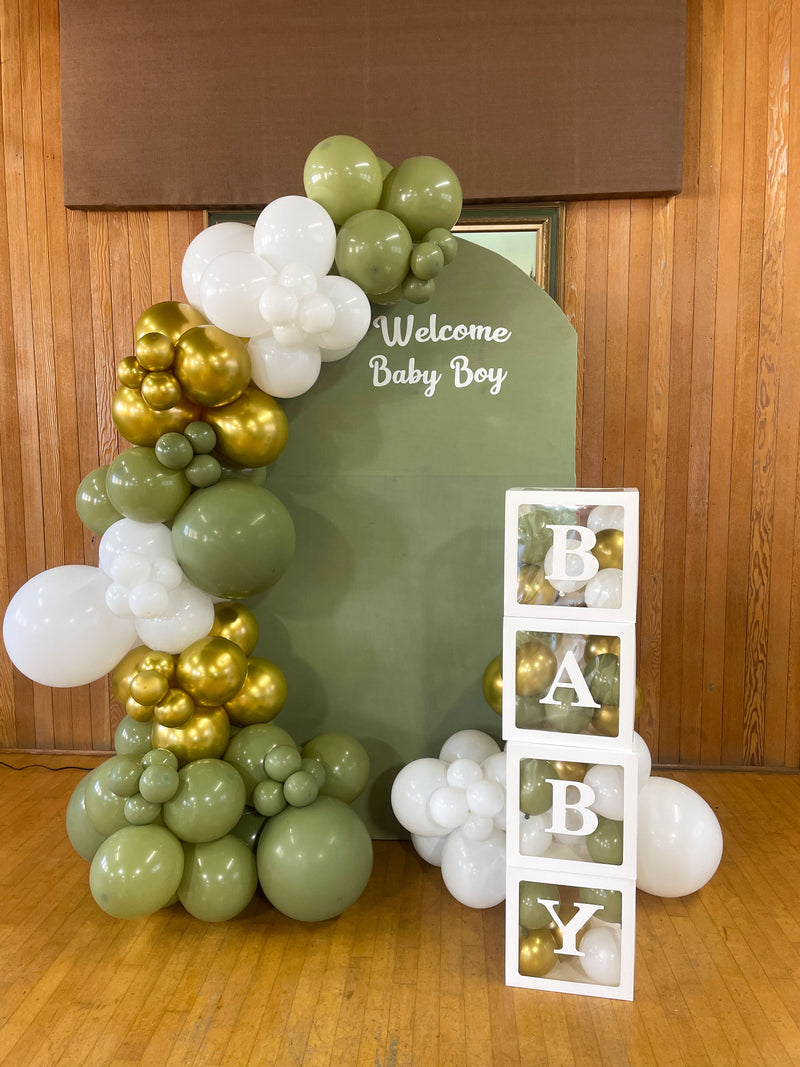 Organic Balloon Garland with Backdrop