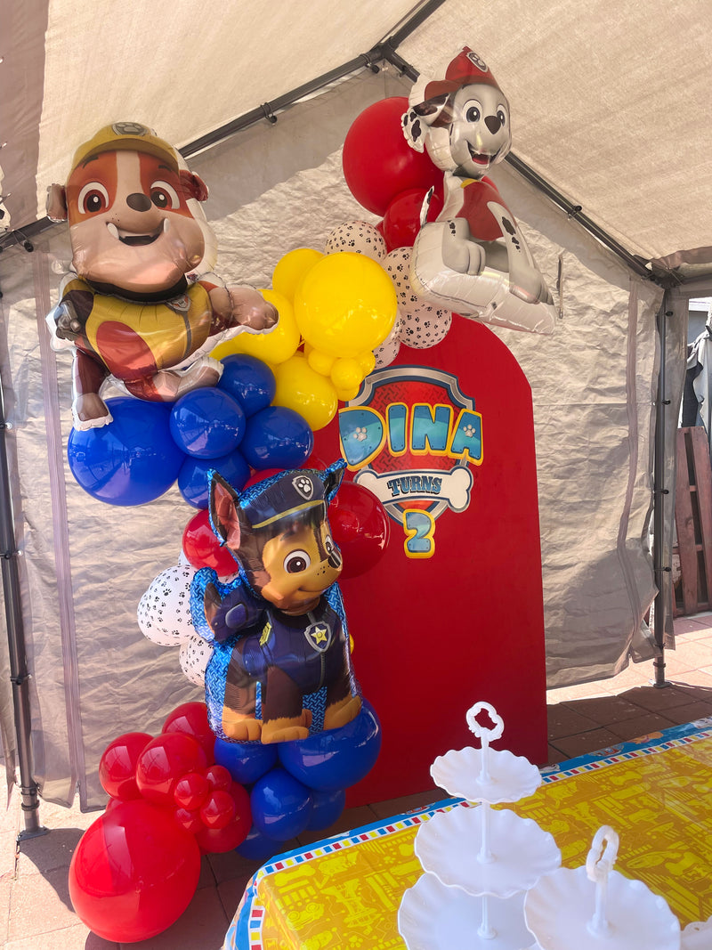 Organic Balloon Garland with Backdrop