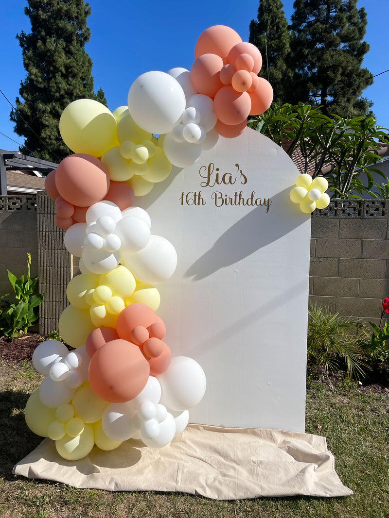 Organic Balloon Garland with Backdrop