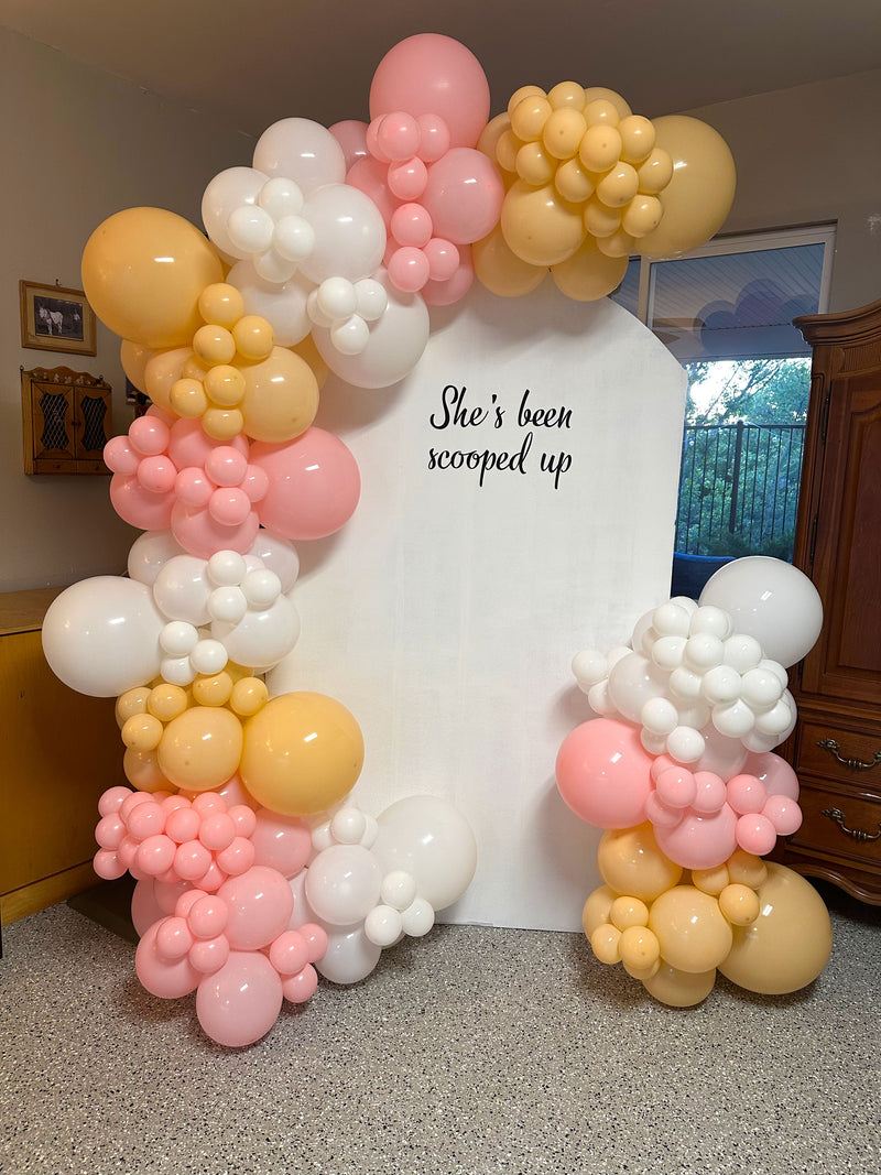 Organic Balloon Garland with Backdrop