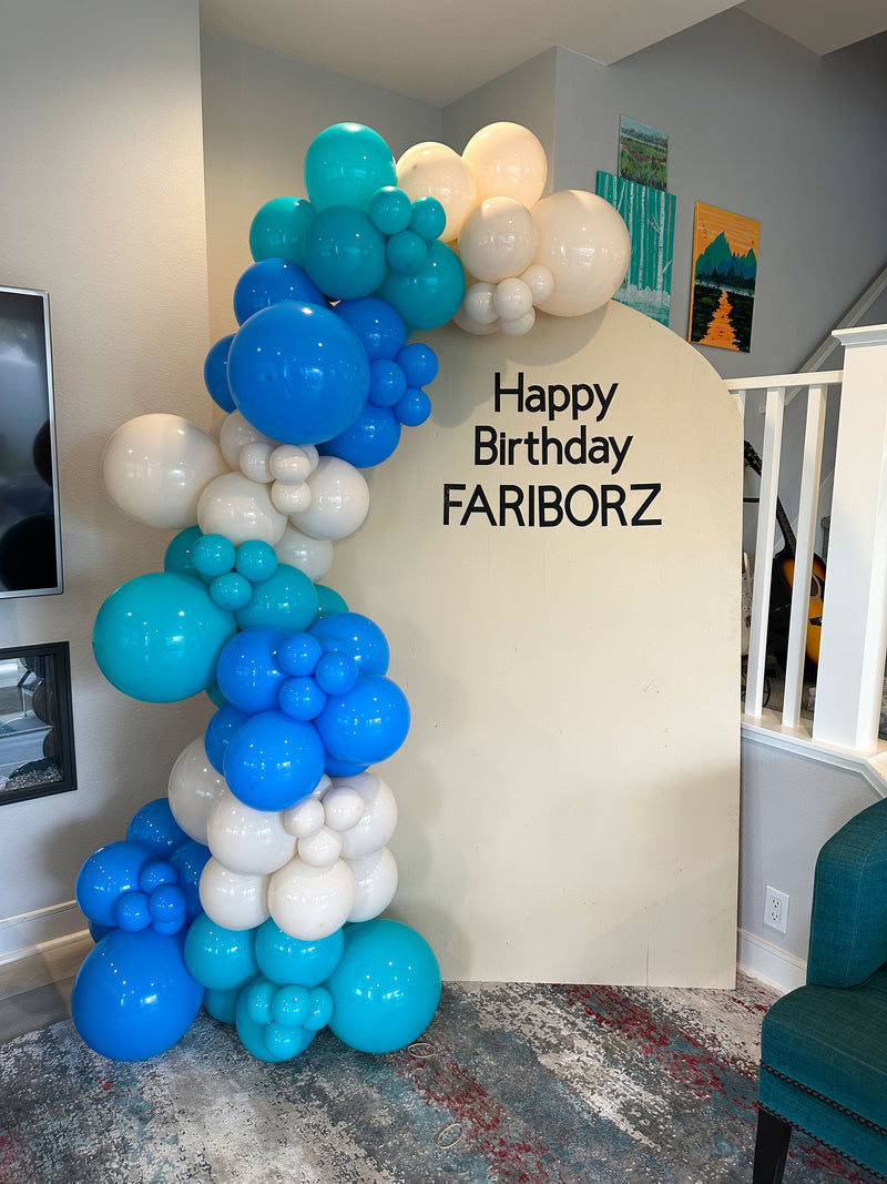 Organic Balloon Garland with Backdrop