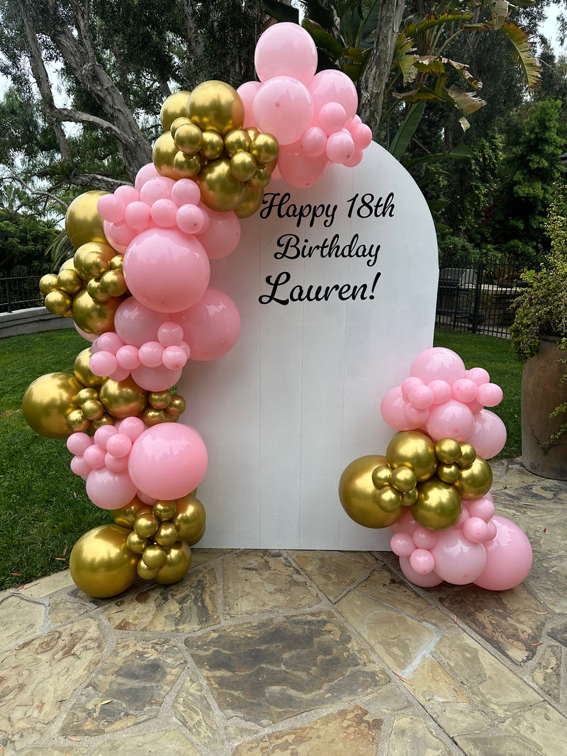 Arch Backdrop with Two Garlands