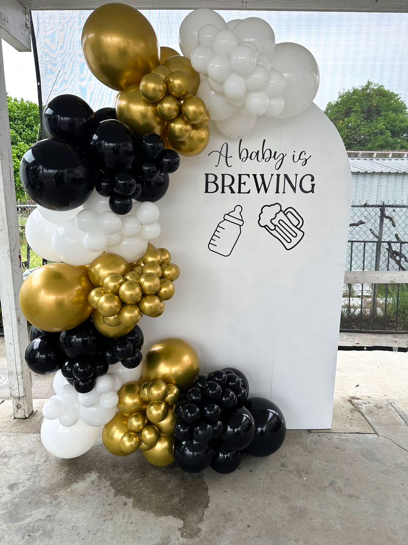 Organic Balloon Garland with Backdrop