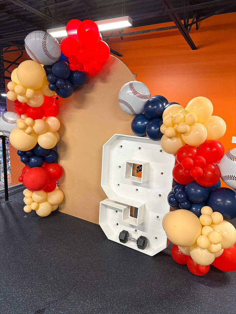Organic Balloon Garland with Backdrop