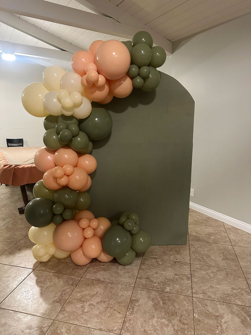 Organic Balloon Garland with Backdrop