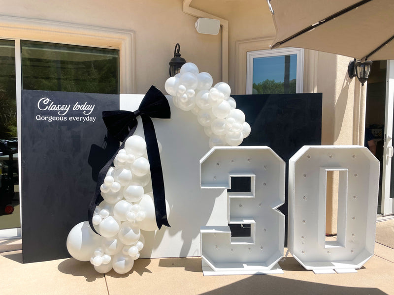 Organic Balloon Garland with Backdrop