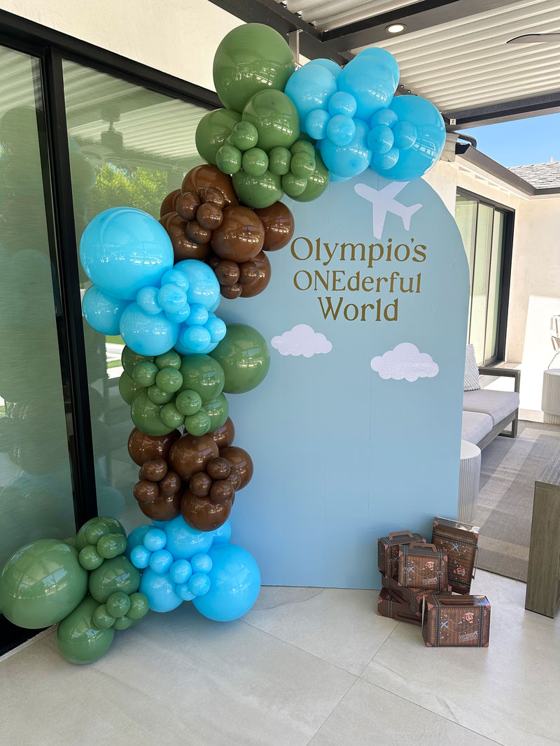 Organic Balloon Garland with Backdrop