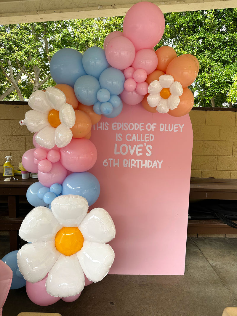 Organic Balloon Garland with Backdrop