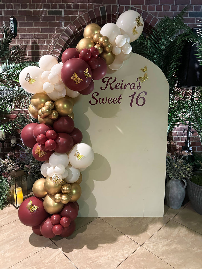 Organic Balloon Garland with Backdrop