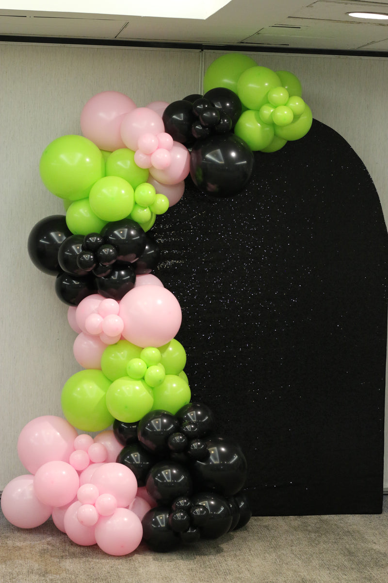 Organic Balloon Garland with Backdrop