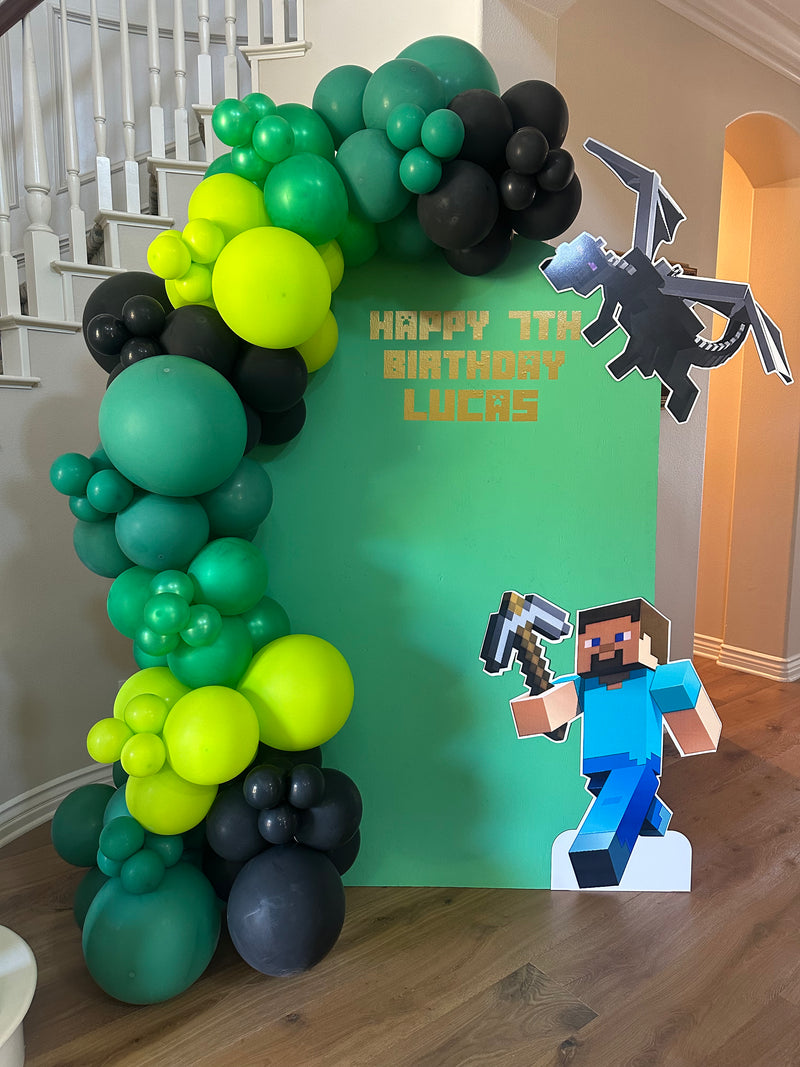 Organic Balloon Garland with Backdrop