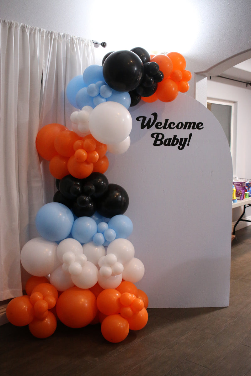 Organic Balloon Garland with Backdrop