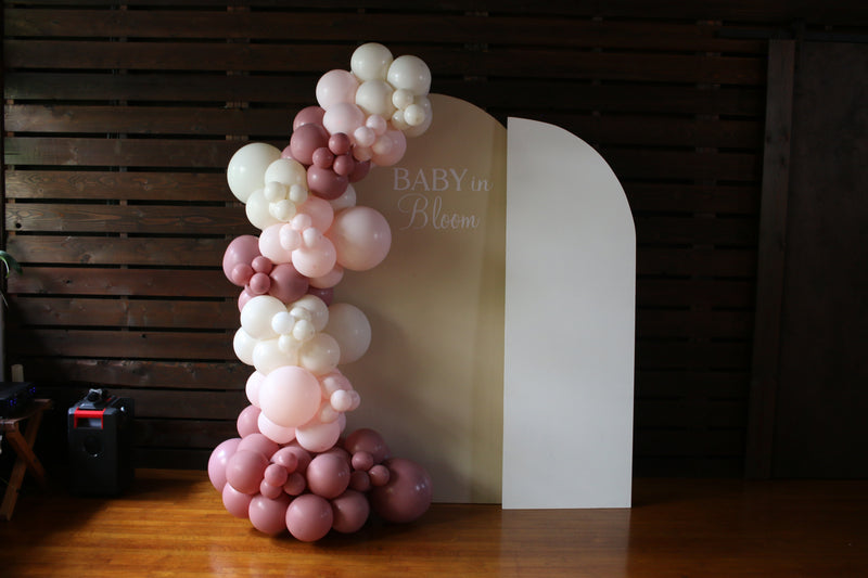 Organic Balloon Garland with Backdrop