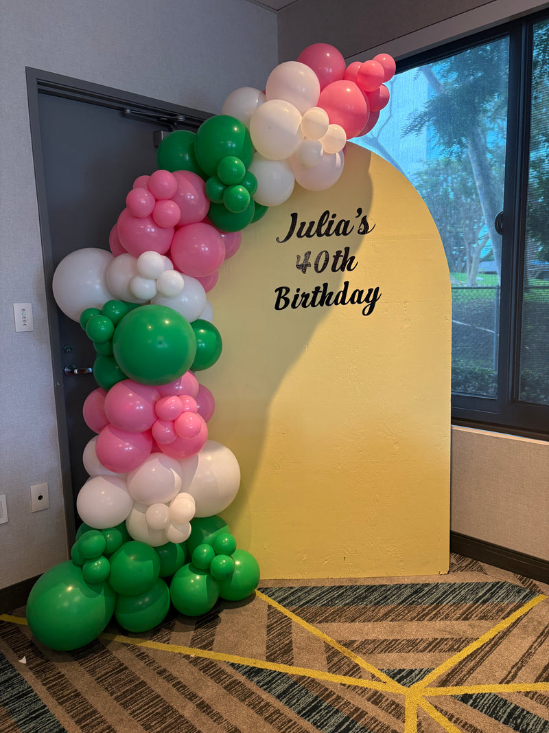 Organic Balloon Garland with Backdrop