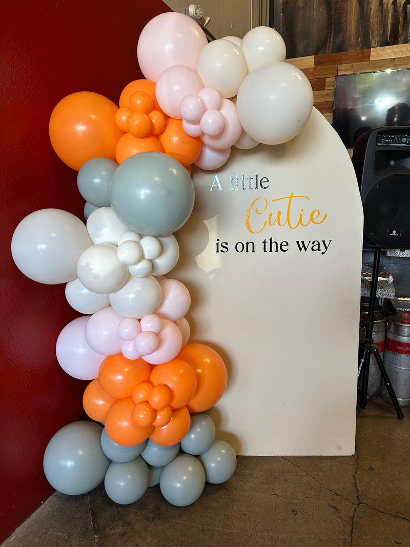 Organic Balloon Garland with Backdrop