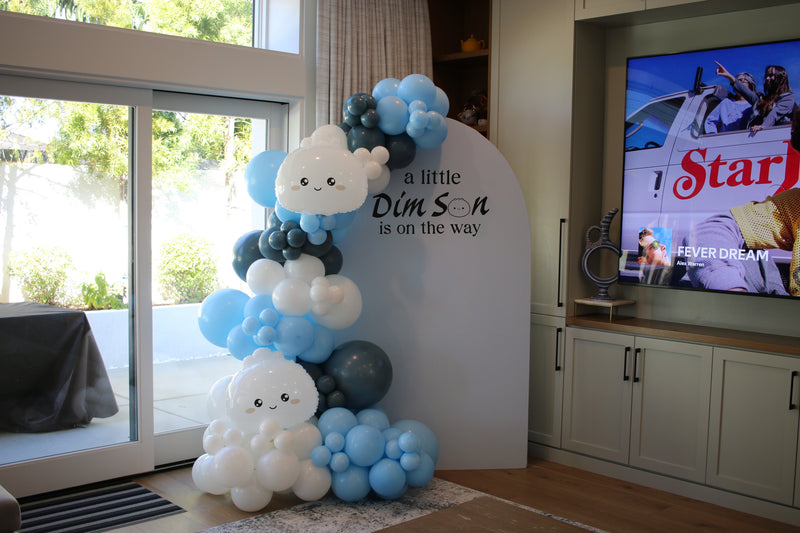 Organic Balloon Garland with Backdrop