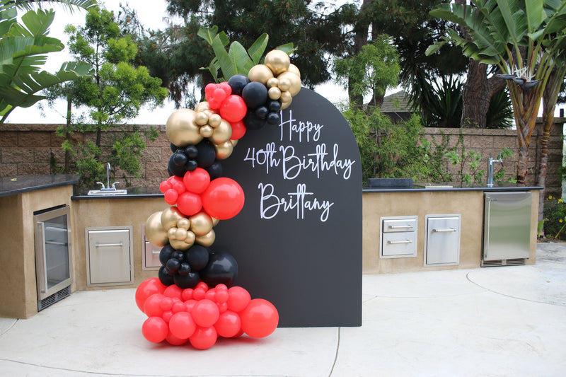 Organic Balloon Garland with Backdrop