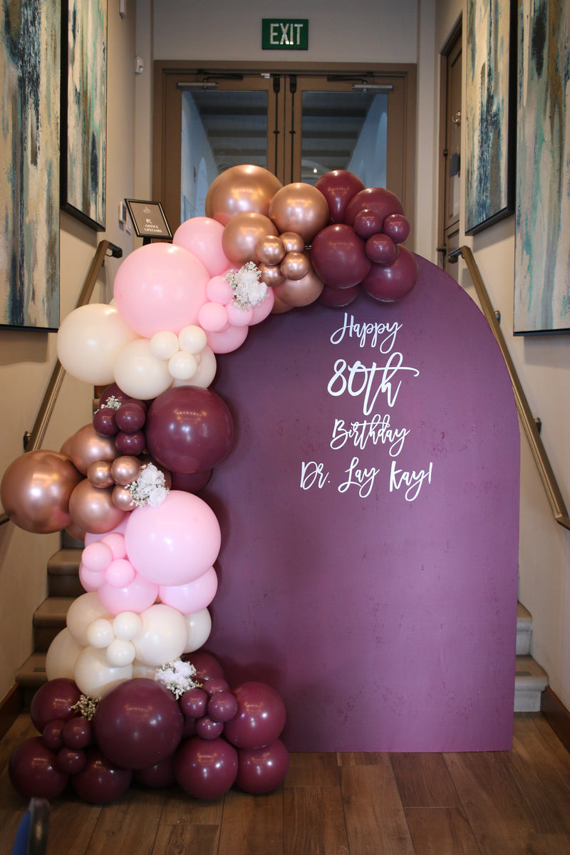 Organic Balloon Garland with Backdrop