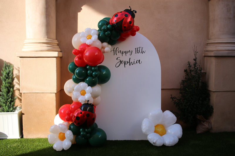 Organic Balloon Garland with Backdrop