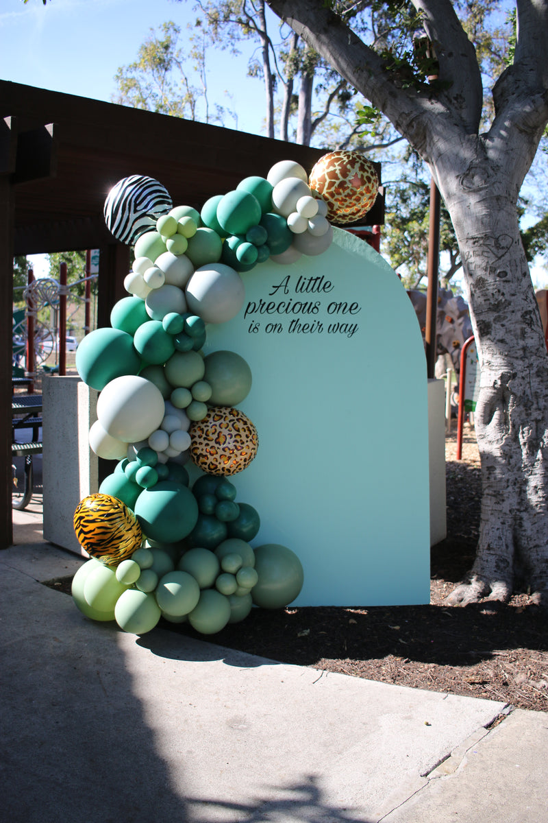 Organic Balloon Garland with Backdrop