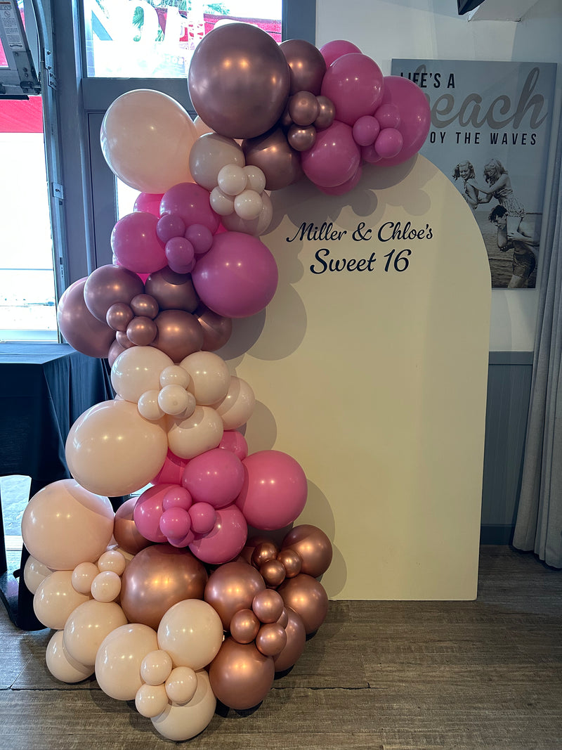 Organic Balloon Garland with Backdrop