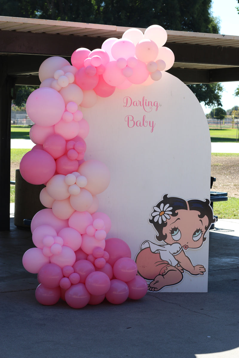 Organic Balloon Garland with Backdrop