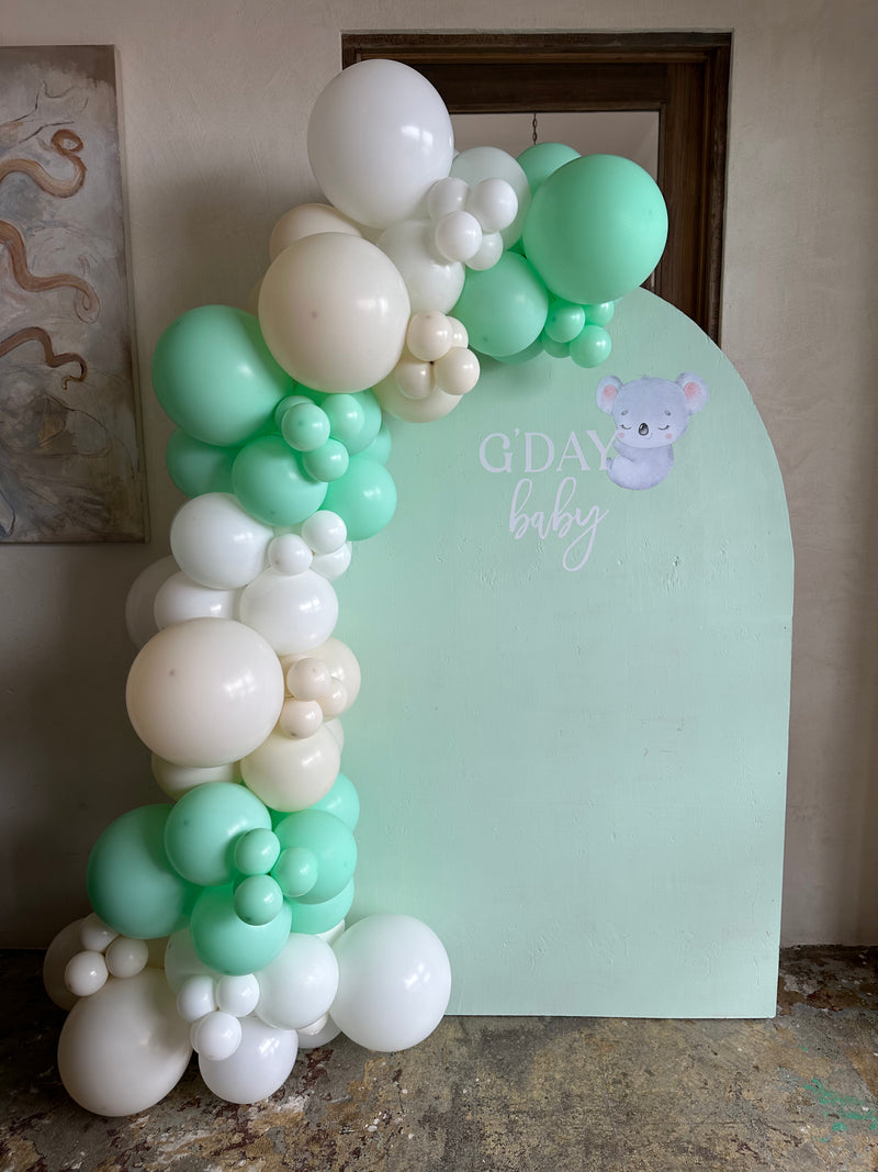 Organic Balloon Garland with Backdrop