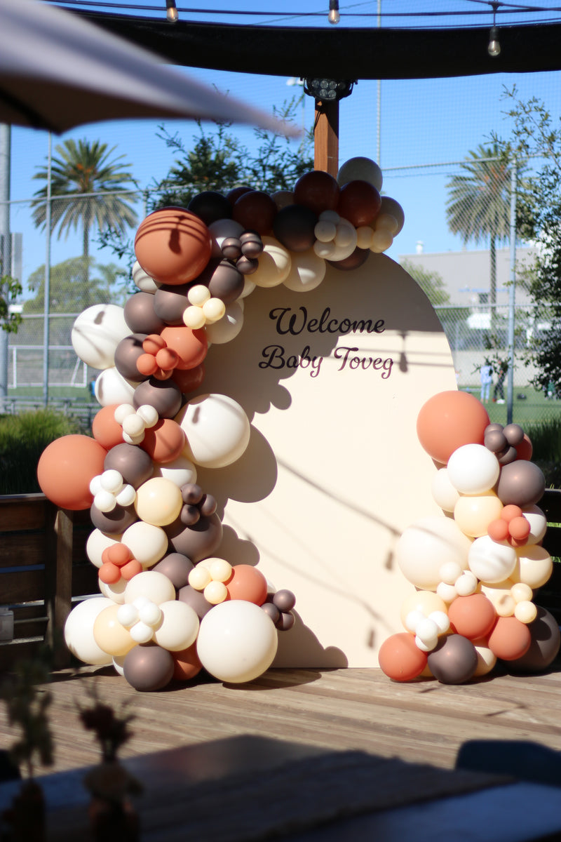 Organic Balloon Garland with Backdrop