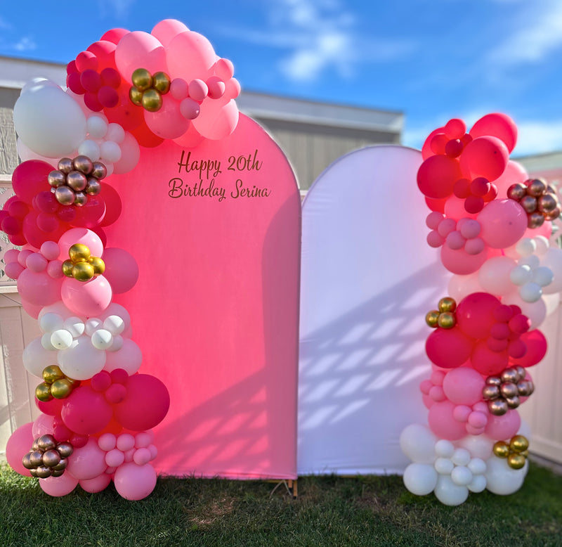 Two Arch Backdrops with Two Garlands