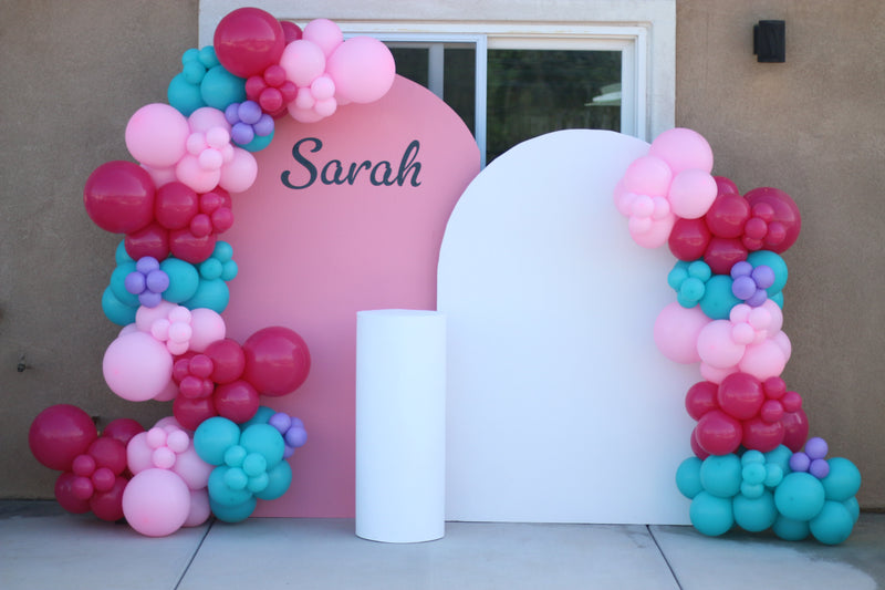 Two Arch Backdrops with Two Garlands