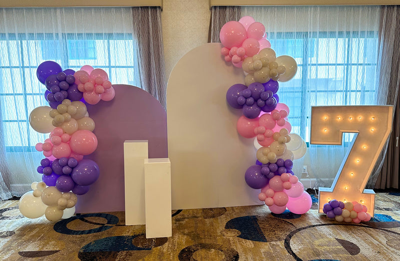Two Arch Backdrops with Two Garlands
