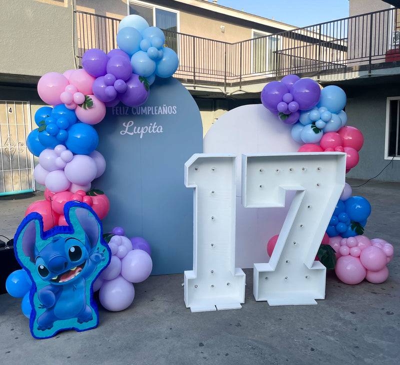 Two Arch Backdrops with Two Garlands