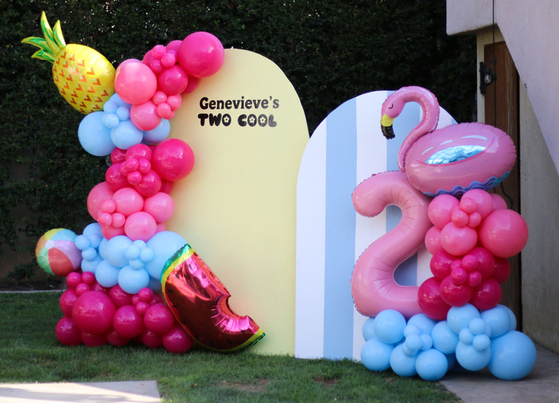 Two Arch Backdrops with Two Garlands