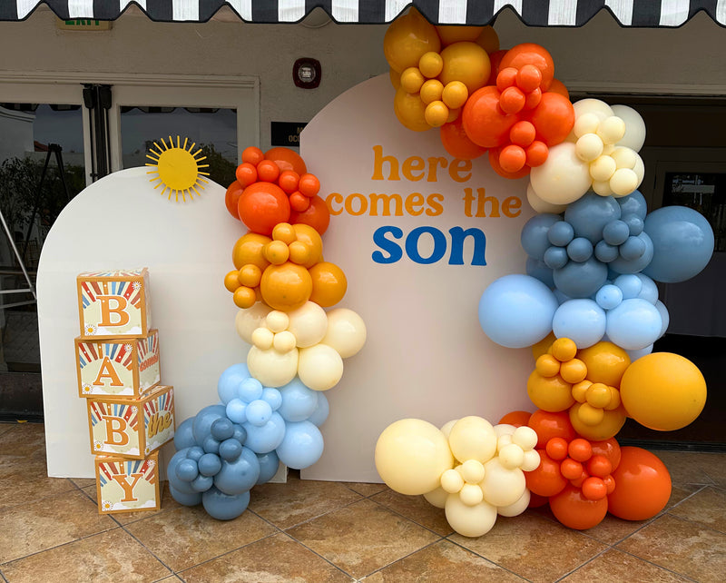 Two Arch Backdrops with Two Garlands