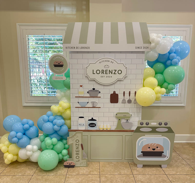 Organic Balloon Garland (Half Arch)