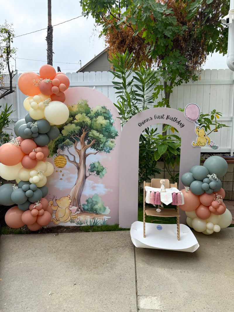 Organic Balloon Garland (Half Arch)