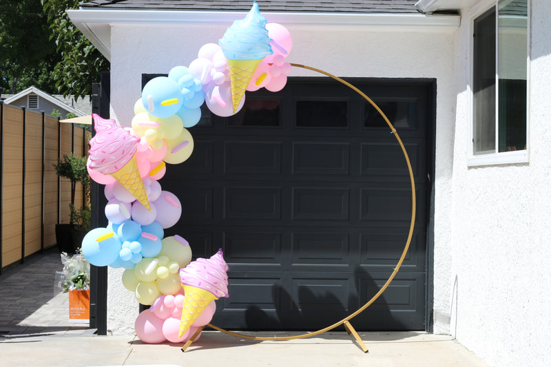 Organic Balloon Garland (Half Arch)
