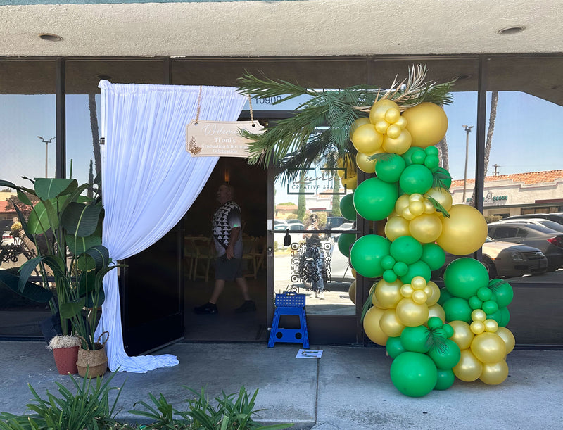 Organic Balloon Garland (Half Arch)