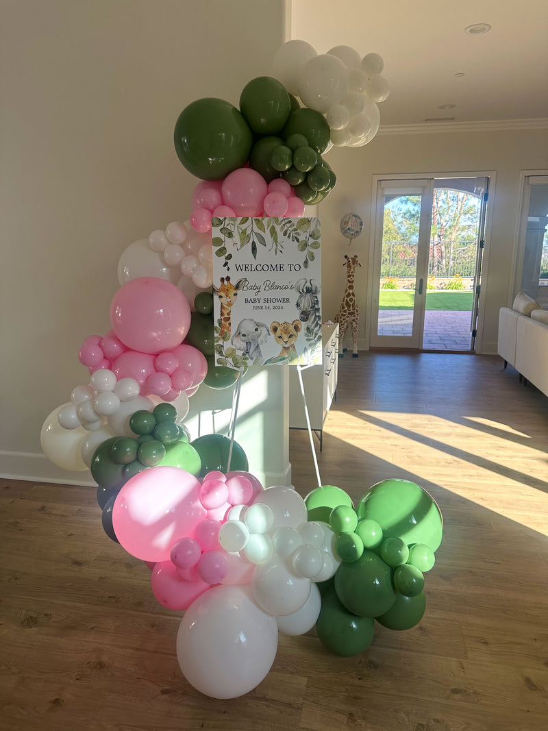 Organic Balloon Garland (Half Arch)