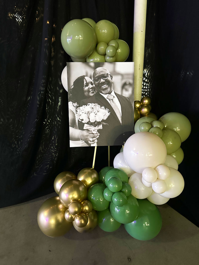 Organic Balloon Garland (Half Arch)