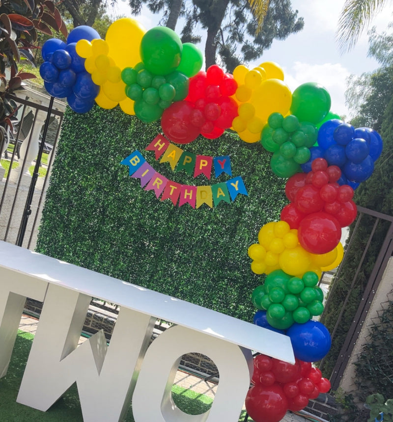 Organic Balloon Garland (Half Arch)