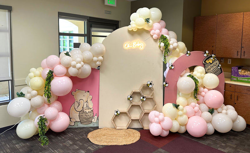 Organic Balloon Garland with Backdrop
