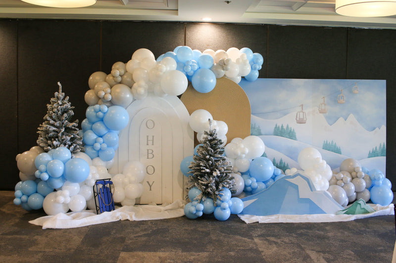 Organic Balloon Garland with Backdrop